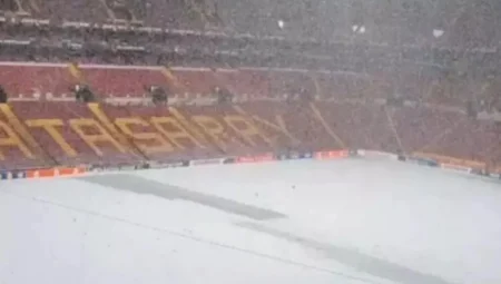 Galatasaray-AZ Alkmaar Maçı Öncesi RAMS Park Stadı’ndaki Zemin Durumu! Kar Yağışı Etkiler Mi?